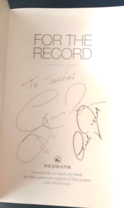 For The Record, Gary Teichmann. Signed by Gary Teichmann, Andre Joubert and one other First Edition