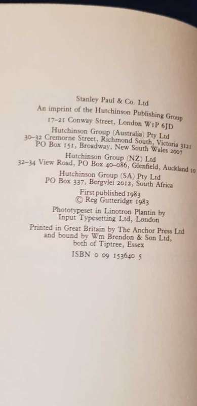The Big Punchers Reg Gutteridge, First Edition, seconded by Henry Cooper
