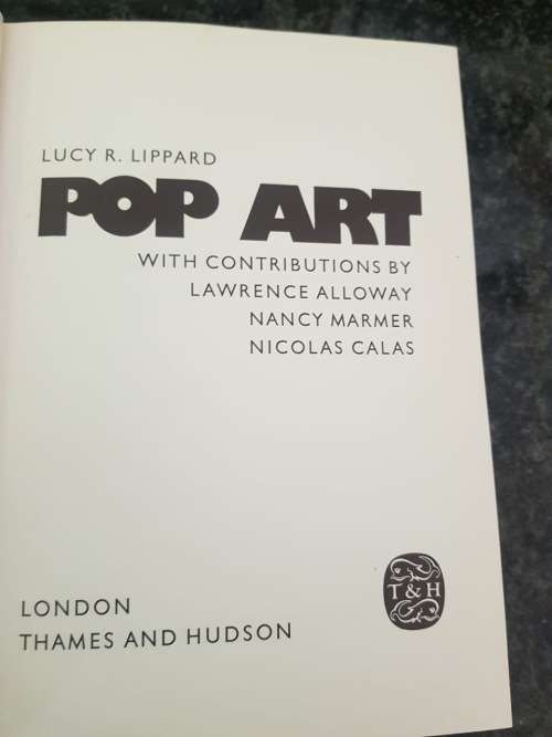 Pop Art by Lucy R. Lippard, First Edition, 1966, The world of art library, modern movements