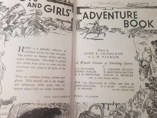 The Boys and Girls Adventure Book, 1935, First Edition  The wonder volume of thrilling stories