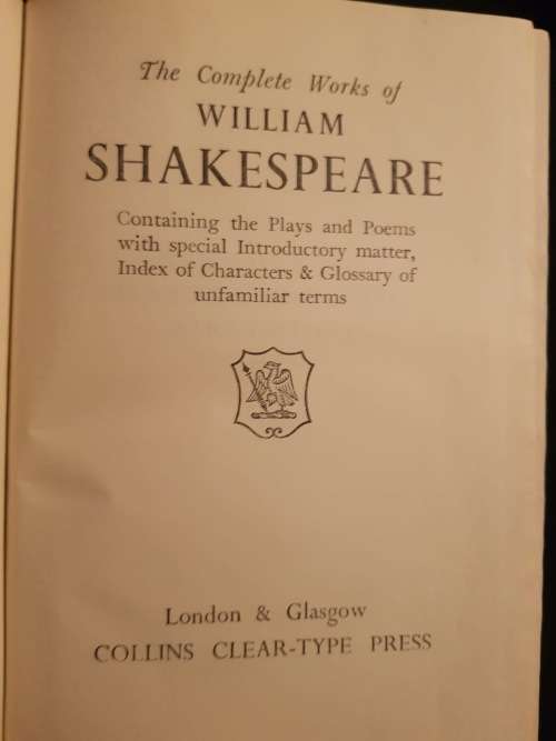 The Complete Works of William Shakespeare  Containing plays and poems