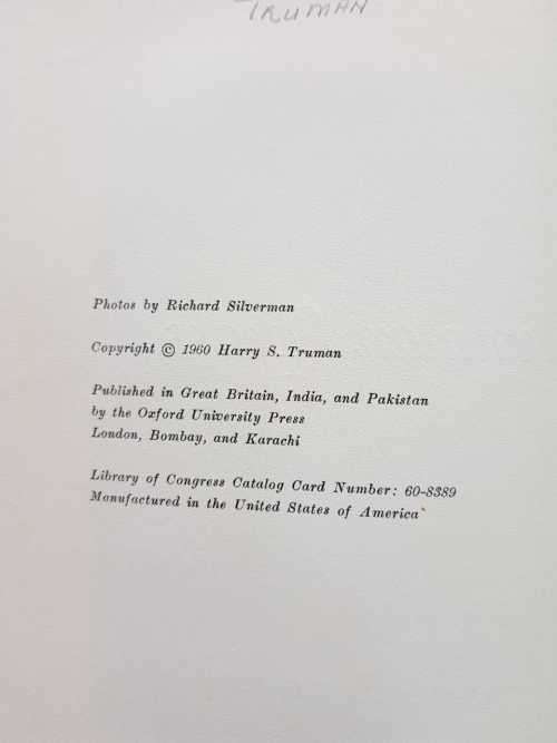 Truman Speaks by Richard Silverman, First Edition