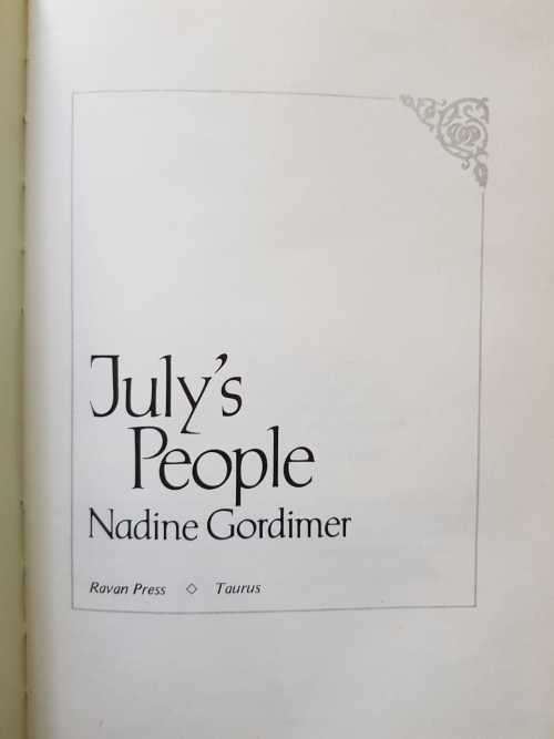 Nadine Gordimer - July's People 1981, First Edition