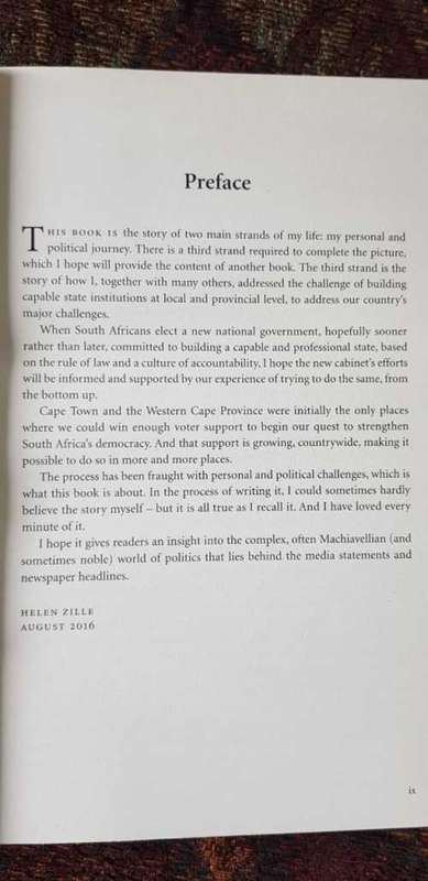 Helen Zille, Not Without a Fight, The Autobiography signed copy