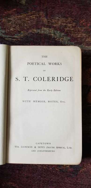 The Political Works of S. T. Coleridge, Published in South Africa by W.M. Dawson and Son ( RARE ! )
