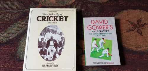 Golden Age of Cricket and David Gower's Half-Century, set of two books for R