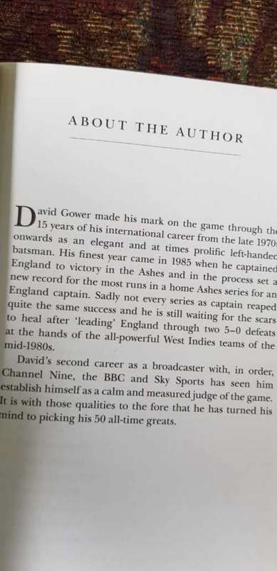 Golden Age of Cricket and David Gower's Half-Century, set of two books for R
