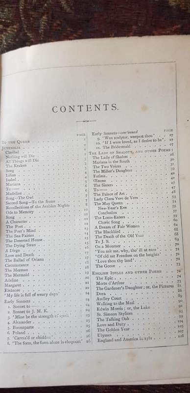 Tennyson's Works, 1878, First Edition  The Works of Alfred Tennyson, poet laureate