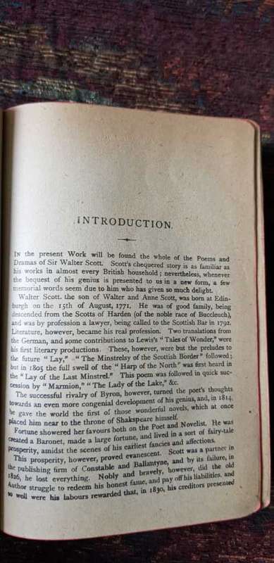 The Poetical Works of Sir Walter Scott. Undated. Late 19th early 20th century, First Edition