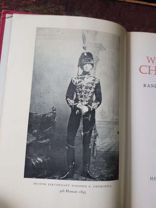 Winston S.Churchill, First Editions! Youth I, & Young Statesman II, & framed picture of Schooner