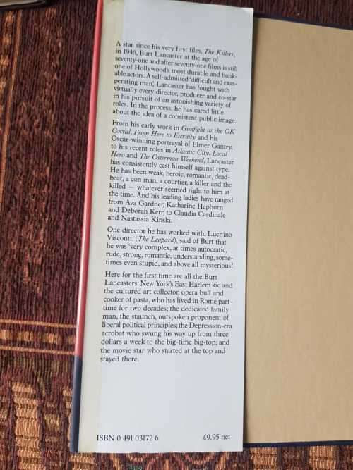 Burt Lancaster, First Edition by Robert Windeler