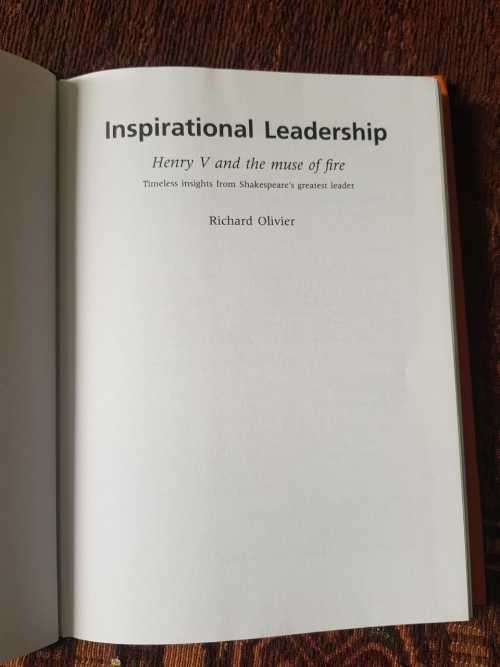 Inspirational Leadership, First Edition by Richard Olivier