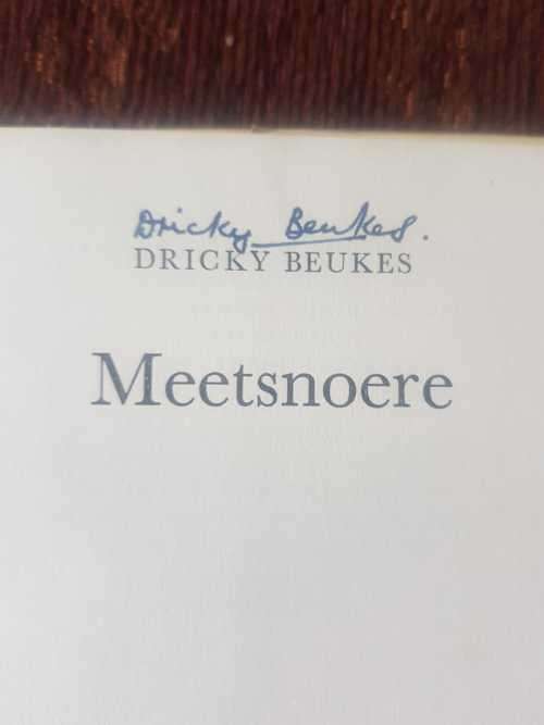 Meetsnoere, SIGNED COPY by Dricky Beukes, First Edition