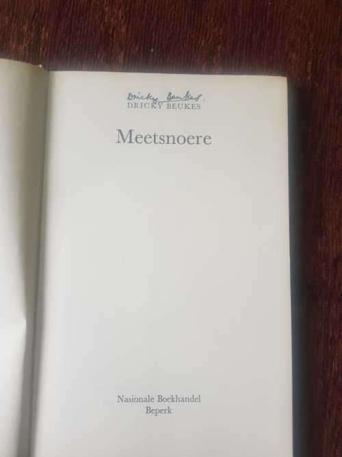 Meetsnoere, SIGNED COPY by Dricky Beukes, First Edition