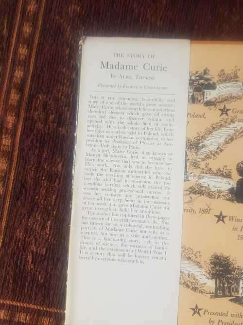 The Story of Madame Curie, First Edition by Alice Thorne, 1950 Illustrated by Frederick Castellon