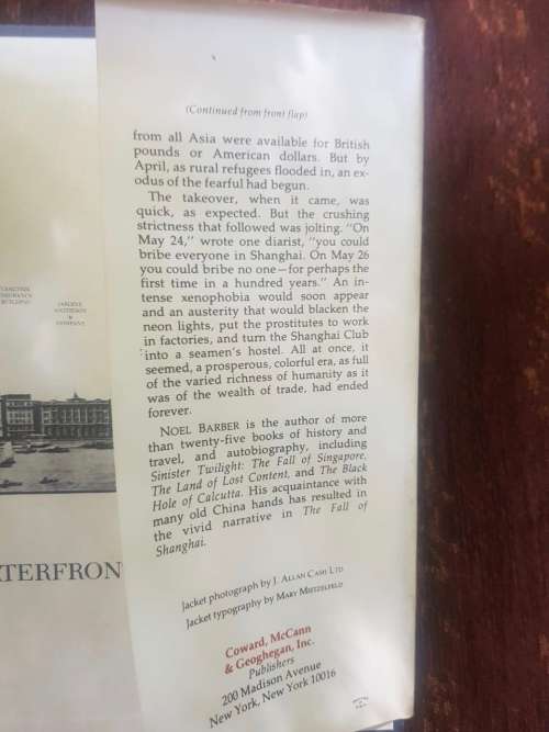 The Fall of Shanghai, First Edition by Noel Barber