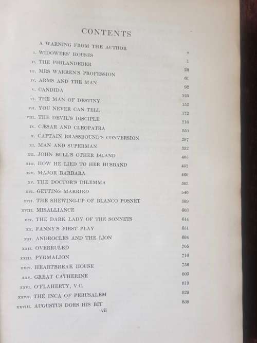 The Complete Plays of Bernard Shaw,  First Edition, 1934