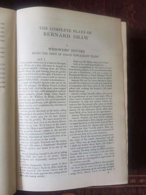 The Complete Plays of Bernard Shaw,  First Edition, 1934