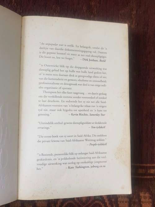 Dit Was Oorlog by J H Thompson, First Edition,  Van afkak tot bosbefok