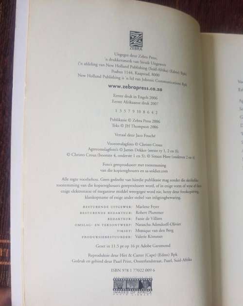 Dit Was Oorlog by J H Thompson, First Edition,  Van afkak tot bosbefok