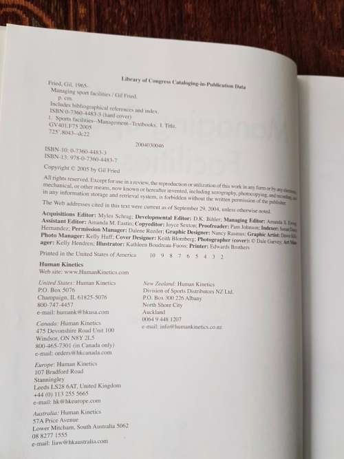 Managing Sport Facilities, First Edition by Gil Fried