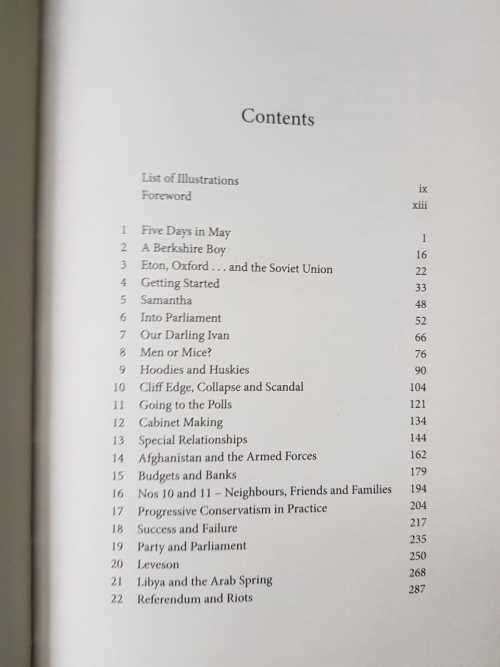 David Cameron, First Edition, For The Record