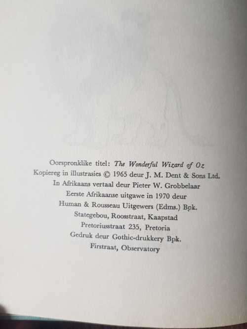 Towenaar Van Oz deur L. Frank Baum, 1965