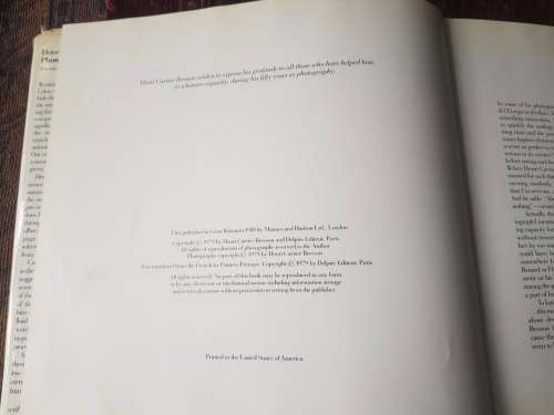 Henri Carter Besson, Photographer, First Edition