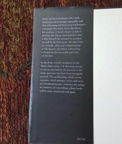 Harry Potter and the Deathly Hallows, First Edition