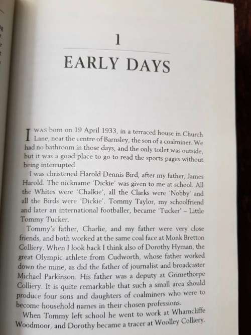 Dickie Bird, First Edition, my autobiography, by Michael Parkinson