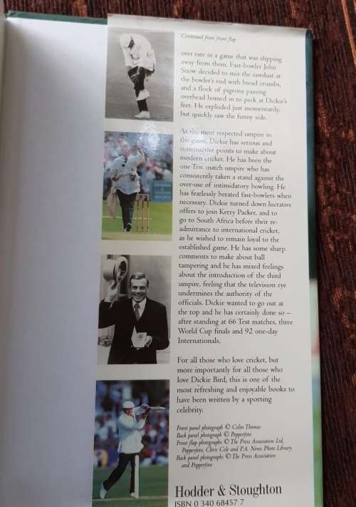 Dickie Bird, First Edition, my autobiography, by Michael Parkinson