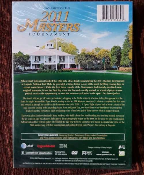 Masters Tournament 2011, DVD, from Augusta Georgia