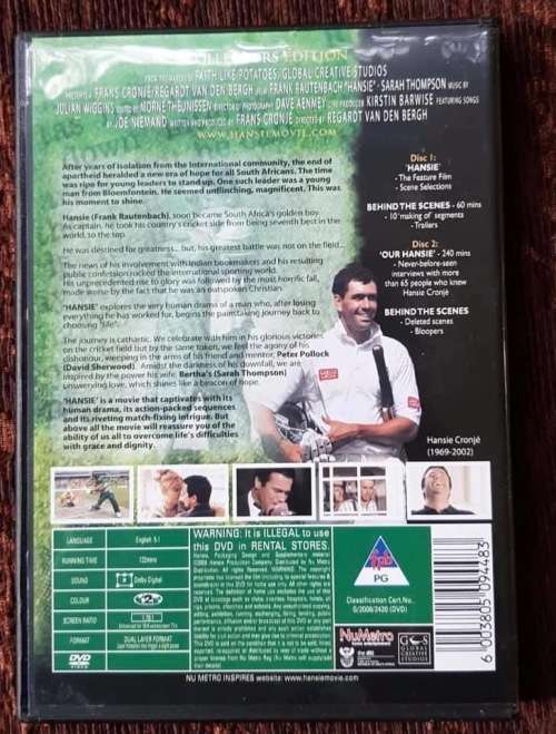 The Art of Coarse Cricket, First Edition & a DVD Hansie, A True Story