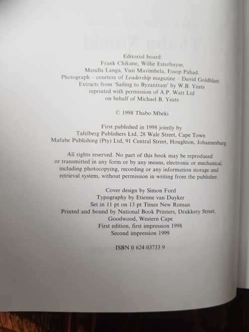 Africa , The Time has Come, Thabo Mbeki, selected speeches