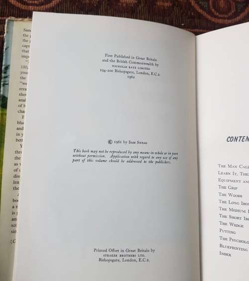 Sam Snead on Golf. First Edition, by Sam Snead