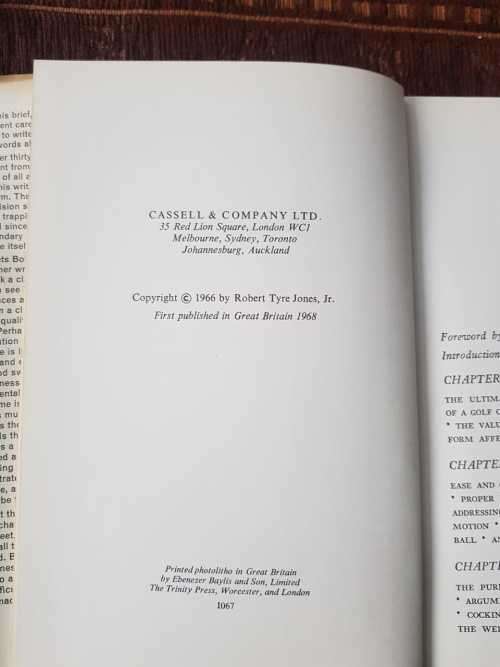 Bobby Jones on Golf, First Edition by Robert Tyre Jones Jr.