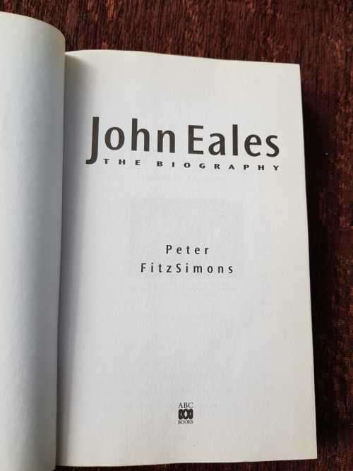 John Eales First Edition The Biography by Peter Firtz Simons RUGBY