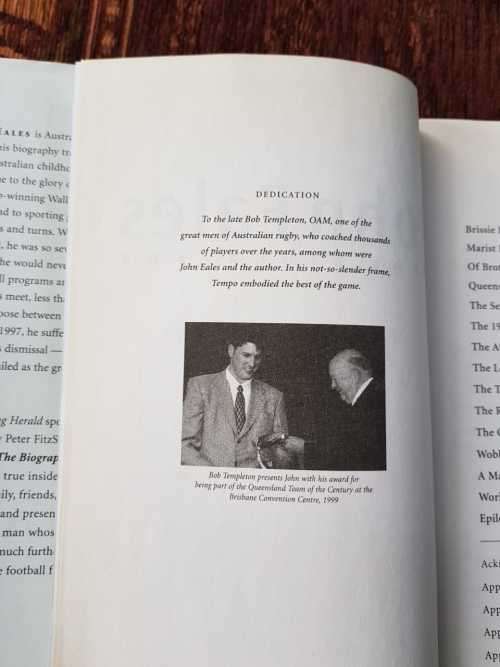 John Eales First Edition The Biography by Peter Firtz Simons RUGBY