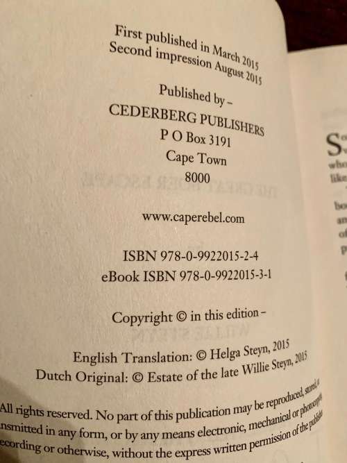 The Great Boer Escape, Signed copy AND Etienne Leroux, Magersfontein
