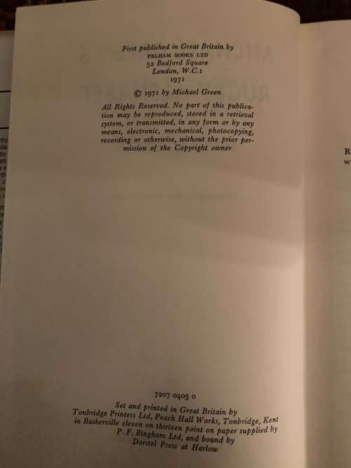 Joost, AND Michael Greens Rugby Alphabet,  First Editions
