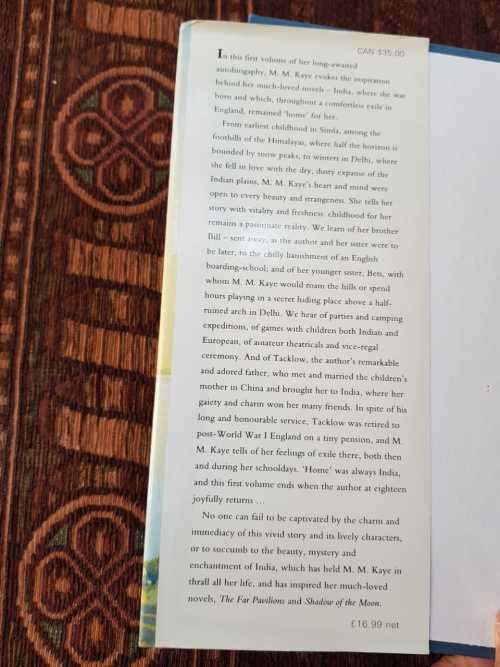M.M. Kaye, First Edition   The autobiography