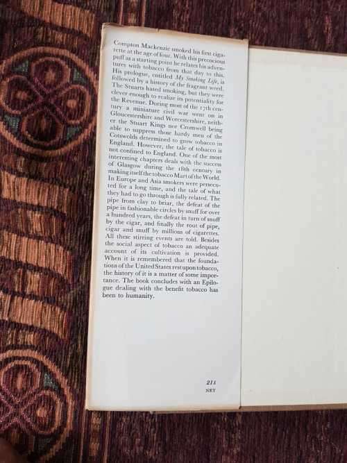 Tobacco, Sublime Tobacco, First Edition by Compton Mackenzie