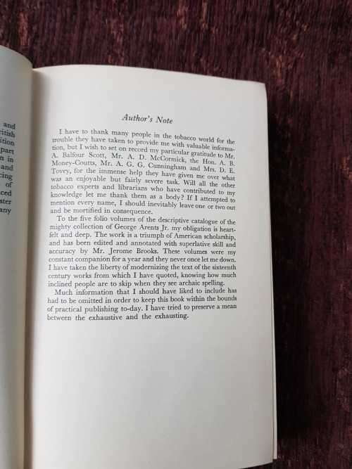 Tobacco, Sublime Tobacco, First Edition by Compton Mackenzie