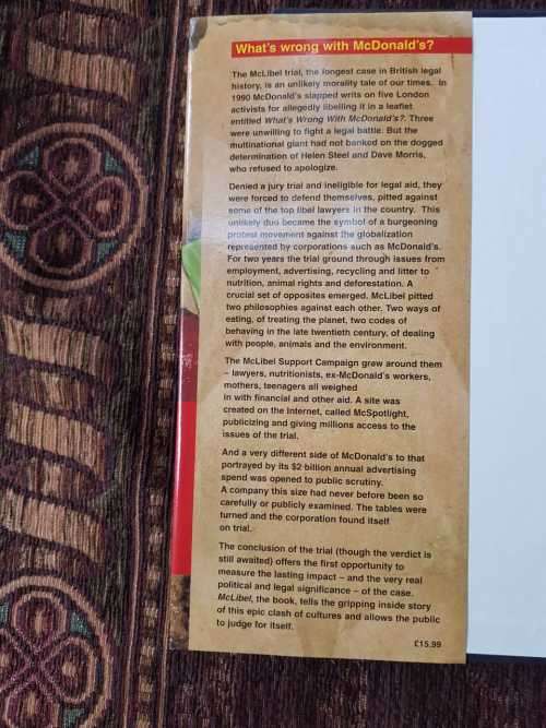 McLibel, First Edition by John Vidal McDonalds