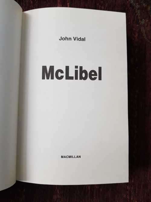 McLibel, First Edition by John Vidal McDonalds