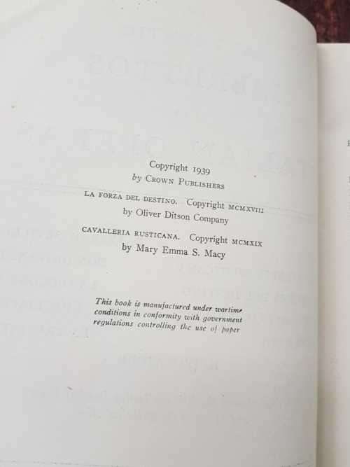 The Authentic Librettos of the Italian Opera, First Edition