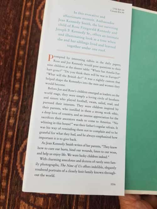 Kennedy`s The Nine of Us, First Edition by Jean Kennedy Smith, Growing up Kennedy
