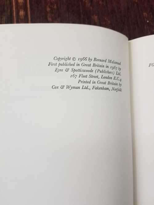 The Fixer, First Edition by Bernard Malamud