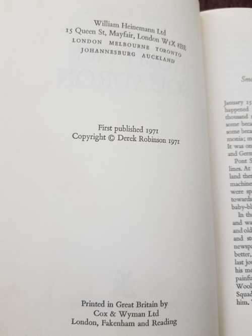 Goshawk Squadron, First Edition by Derek Robinson