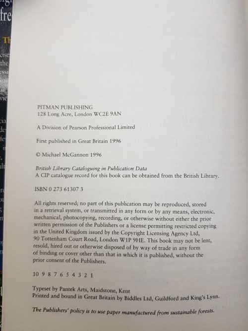 Management The Urban Warriors, First Edition by Dr Michael McGannon MD